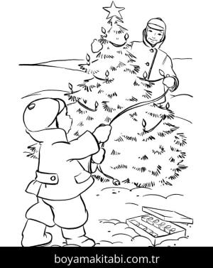 Noel Ağacı boyama sayfası – ücretsiz yazdır, boyama etkinliği