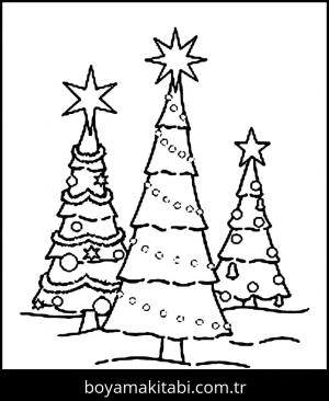 Noel Ağacı boyama sayfası – çocuk aktivitesi, PDF indir