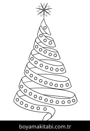 Noel Ağacı boyama sayfası – yaratıcılığı geliştirir, keyifli zaman