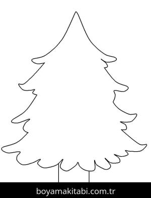 Noel Ağacı boyama sayfası – keyifli zaman, renkli çizimler