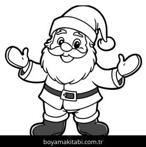 Noel Baba boyama sayfası – yaratıcılığı geliştirir, keyifli zaman