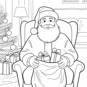 Noel Baba boyama sayfası,  coloring page, Güzel Noel Baba çizin, 