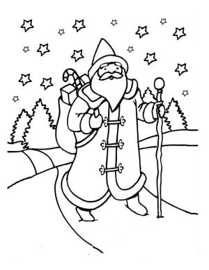 Noel Baba boyama sayfası,  coloring page, Noel Baba Yürüyüşü, 