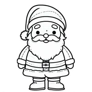 Noel Baba boyama sayfası,  coloring page, Noel Baba chibi çiz, 