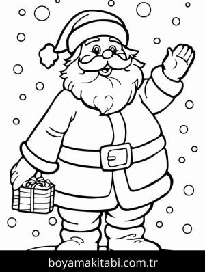 Noel Baba boyama sayfası – boyama etkinliği, çocuk aktivitesi