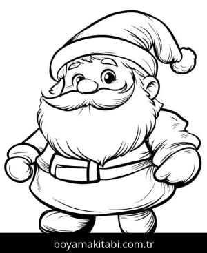 Noel Baba boyama sayfası – sanatsal çalışma, çocuklar için