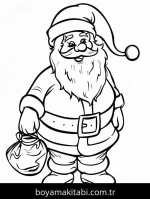 Noel Baba boyama sayfası – boyama etkinliği, çocuk aktivitesi