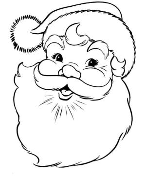 Noel Baba boyama sayfası,  coloring page, Kafa Noel Baba, 