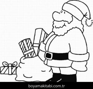 Noel Baba boyama sayfası – boyama çalışması, yaratıcılığı geliştirir