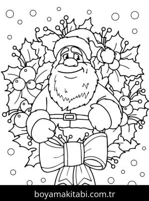 Noel Baba boyama sayfası – çocuklar için, çizgi film temalı
