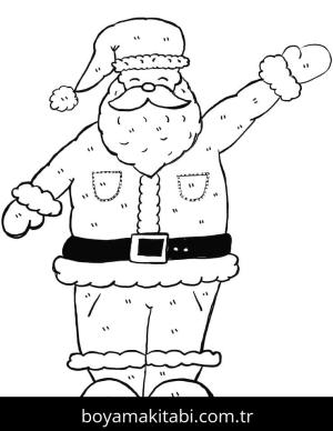 Noel Baba boyama sayfası – eğlenceli etkinlik, el becerilerini geliştirir