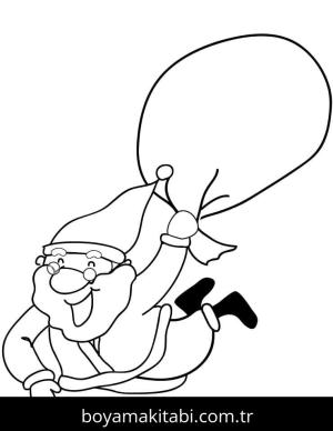 Noel Baba boyama sayfası – keyifli zaman, renkli çizimler