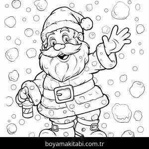 Noel Baba boyama sayfası – ücretsiz yazdır, boyama etkinliği