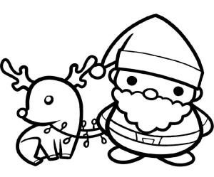 Noel Baba boyama sayfası,  coloring page, Noel Baba Chibi, 