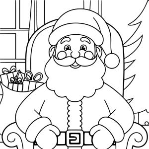 Noel Baba boyama sayfası,  coloring page, Noel Baba’yı çiz 1, 