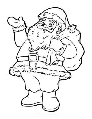 Noel Baba boyama sayfası,  coloring page, Noel Baba Mutlu, 