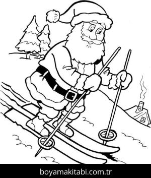 Noel Baba boyama sayfası – çocuklar için, çizgi film temalı