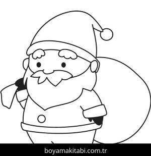 Noel Baba boyama sayfası – okul öncesi, evde etkinlik