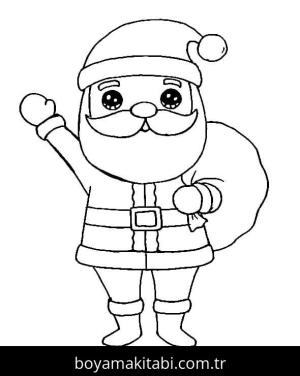 Noel Baba boyama sayfası – yaratıcılığı geliştirir, keyifli zaman
