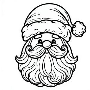 Noel Baba boyama sayfası,  coloring page, Noel Baba yüzü çiz, 