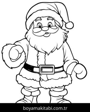 Noel Baba boyama sayfası – kolay boyama, eğitici aktivite