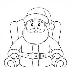 Noel Baba boyama sayfası,  coloring page, Noel Baba’yı çiz 6, 