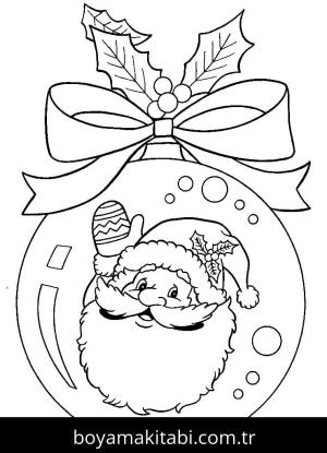 Noel Baba boyama sayfası – el becerilerini geliştirir, boyama çalışması