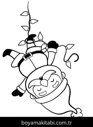 Noel Baba boyama sayfası – çocuk aktivitesi, PDF indir