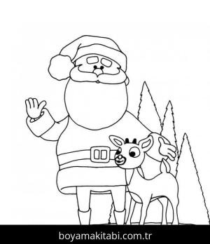 Noel Baba boyama sayfası – renkli çizimler, okul öncesi