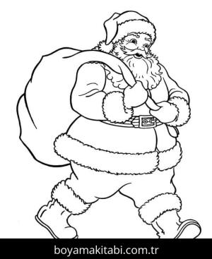 Noel Baba boyama sayfası – okul öncesi, evde etkinlik