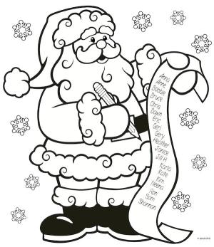 Noel Baba boyama sayfası,  coloring page, Noel Baba Yazma, 