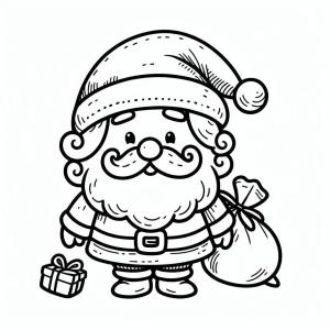 Noel Baba boyama sayfası,  coloring page, Noel Baba’yı çiz 5, 