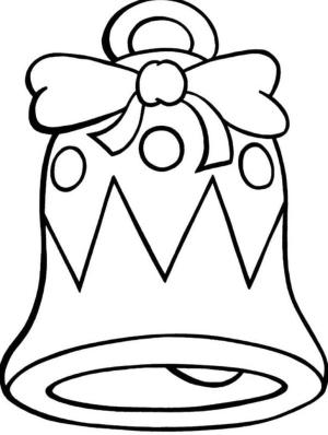 Noel Çanı boyama sayfası,  coloring page, Boyalı çan., 