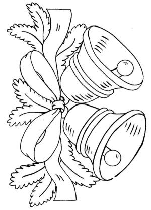 Noel Çanı boyama sayfası,  coloring page, Klasik Noel çanı., 