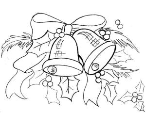 Noel Çanı boyama sayfası,  coloring page, Noel dekorasyonu., 