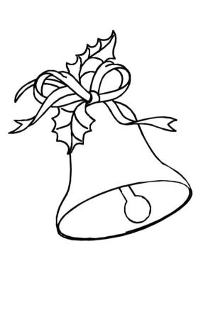 Noel Çanı boyama sayfası,  coloring page, Basit Noel çanı., 