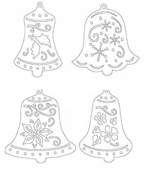 Noel Çanı boyama sayfası,  coloring page, Çeşitli çan taslakları., 