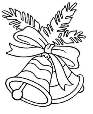 Noel Çanı boyama sayfası,  coloring page, Çan çalma, Noel’in başlangıcının bir sembolüdür., 