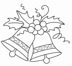 Noel Çanı boyama sayfası,  coloring page, Noel için sevimli bir dekorasyon., 