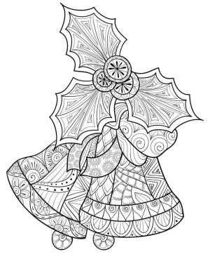 Noel Çanı boyama sayfası,  coloring page, Desenli çan., 