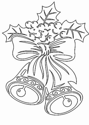 Noel Çanı boyama sayfası,  coloring page, Noel için dekoratif dekorasyon., 