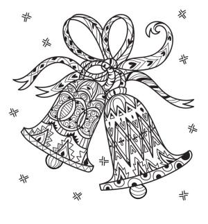 Noel Çanı boyama sayfası,  coloring page, Enfes Noel çanları., 