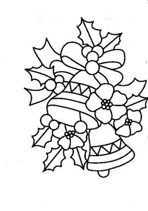 Noel Çanı boyama sayfası,  coloring page, Sihirli çanlar ladin dallarında gizlidir., 