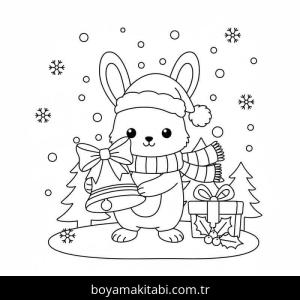Noel çanları boyama sayfası – okul öncesi, evde etkinlik