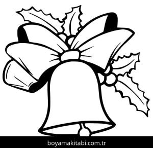 Noel çanları boyama sayfası – el becerilerini geliştirir, boyama çalışması