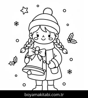 Noel çanları boyama sayfası – evde etkinlik, ücretsiz yazdır