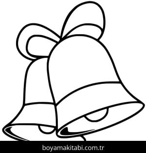 Noel çanları boyama sayfası – kolay boyama, eğitici aktivite