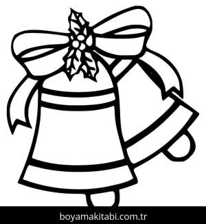 Noel çanları boyama sayfası – boyama çalışması, yaratıcılığı geliştirir