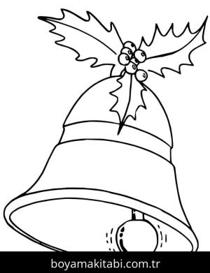 Noel çanları boyama sayfası – PDF indir, sevimli karakter