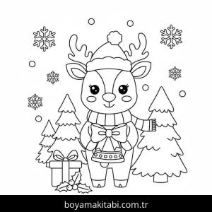 Noel çanları boyama sayfası – çocuk aktivitesi, PDF indir